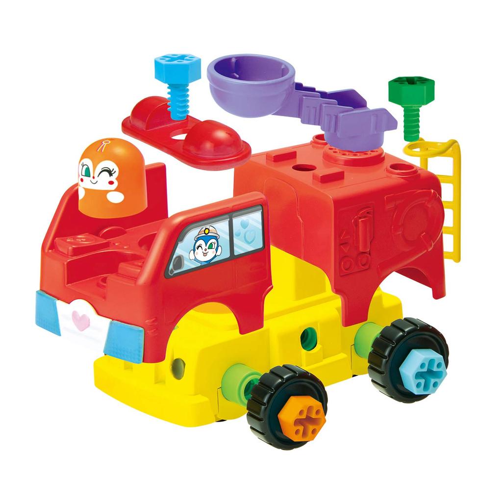 Anpanman Freshly Assembled DIY Working Vehicle Neji Neji Shobosha It'll Shine! It'll Talk!