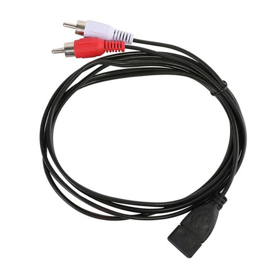 Гнездо USB A длиной 1,5 м с 2 штекерами RCA, удлинительный кабель для аудио и видео