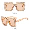 Bling Crystal Sunglasses for Kids Fashion Rhinestone Square Sun Glasses Children Trendy Retro Sparkling Shades UV400 Eyewear