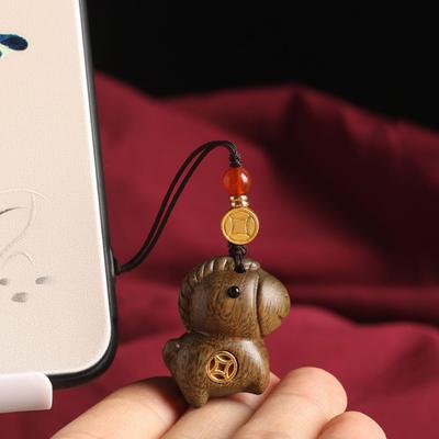 Подвеска для ключей Деревянный талисман лошадь Брелок для ключей Ключ от машины Сумка Брелок Декоративный Ручной работы Деревянный брелок