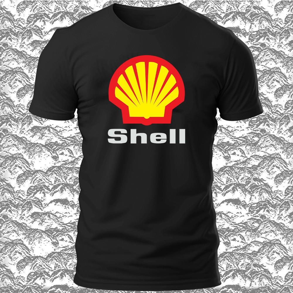 Новая Мужская Футболка с Логотипом Shell V-Power Смешная Сделано в США Унисекс Футболка