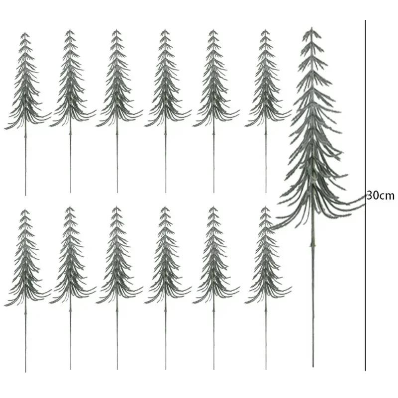 Оптовая продажа искусственных зеленых золотых сосновых листьев, рождественских елок, украшений для дома, комнаты, новогодних подарков 2025, рождественских гирлянд, аксессуаров
