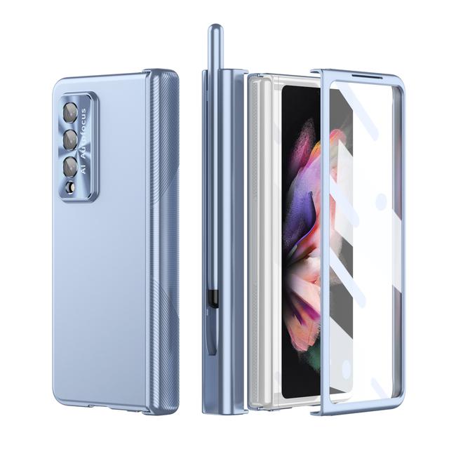 Защитная стеклянная пленка для защиты от падения, чехол для Samsung Galaxy Z Fold 4 5g Fold4 Fold3 Fold 3 S, модный чехол для ручки с держателем ручки