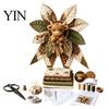 Autumn Seasonal Craft Gift Patchwork Bow Sewing Kit, Large Fabric DIY Sunflower Indoor Wall Hanging Decoration Pumpkin Quilted Kit for Adults,