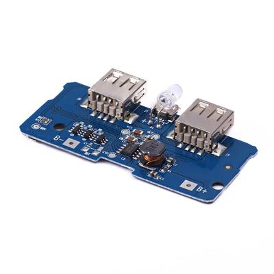18650 Двойной Micro USB 3.7V к 5V 2A Повышающий Мобильный Пауэрбанк DIY 18650 Зарядное Устройство для Литиевых Батарей Плата PCB Повышающий Модуль со Светодиодом