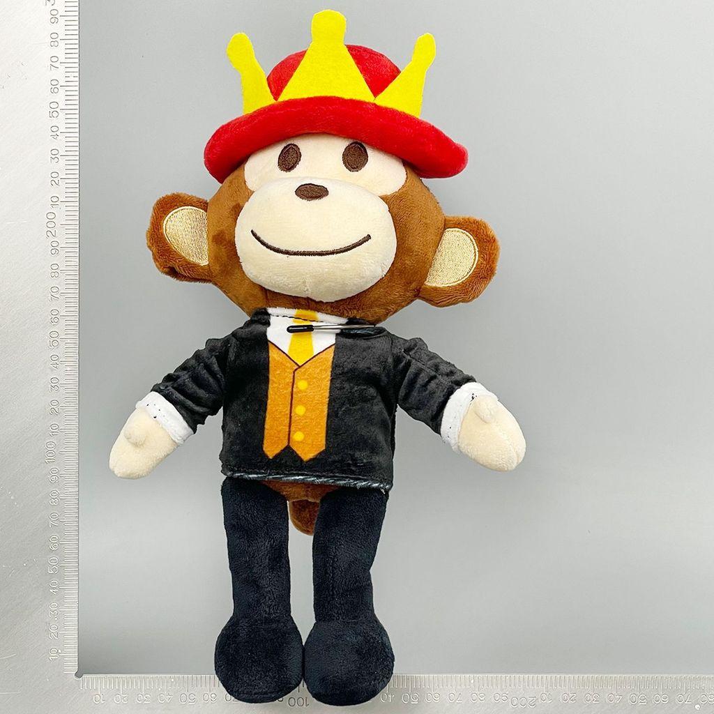 Steal A Brainrot Jandel Red Hat Black Monkey Plush Toy With Soft Pp Cotton For Playroom And Gift Giving