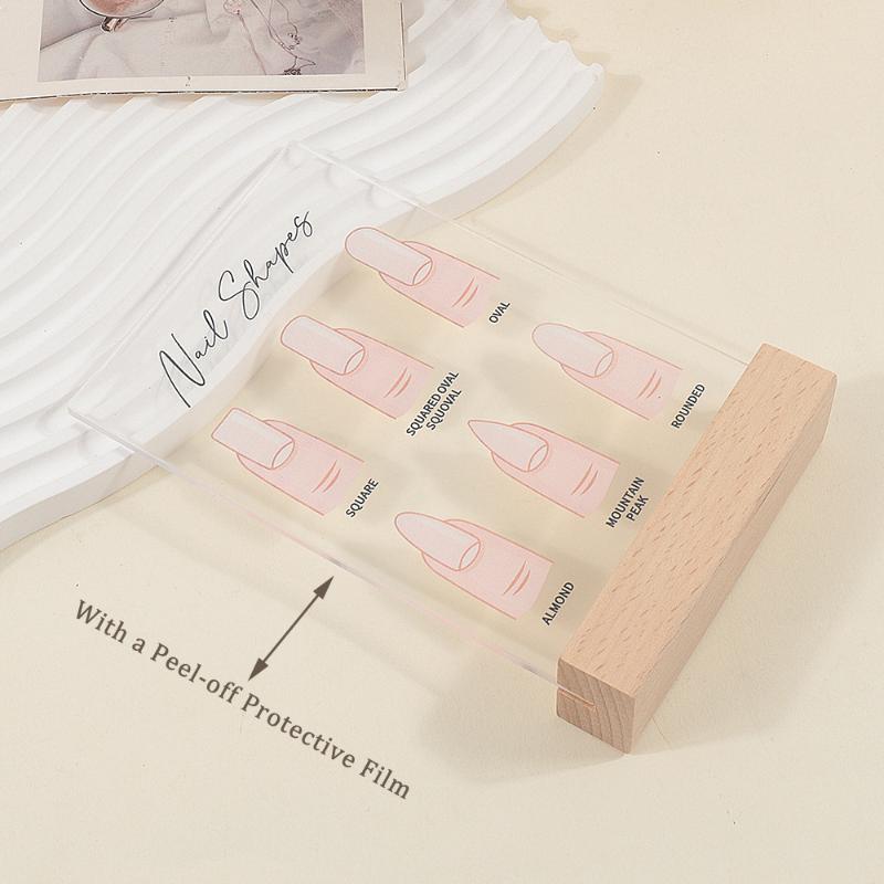 Acrylic Nail Art Signboard Nail Shapes Display Rack Wearing Armor Display Board Artwork Rack Nail Display Stand