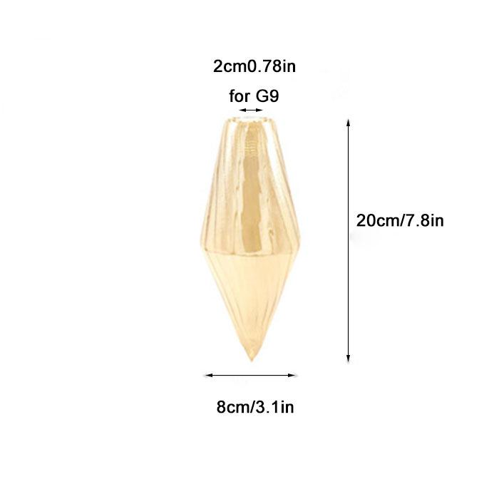 Прозрачный янтарный стеклянный абажур для замены для держателя G9 Cone или ромбовидного узора с 22-миллиметровым отверстием для абажура для люстры своими руками