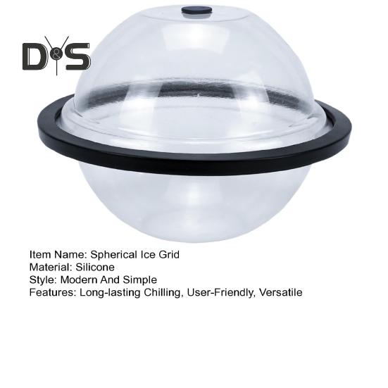 Большие сферические формы для кубиков льда, гибкие силиконовые формы для изготовления ледяных сфер, 7,44 дюйма, лотки для ледяных шариков для ведер со льдом, кемпинга и выпечки