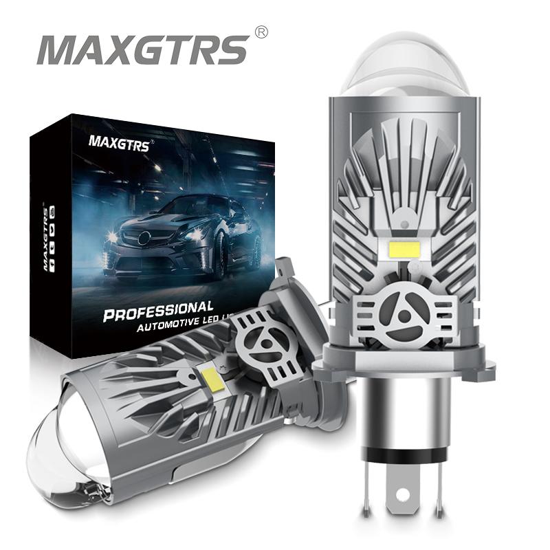 MAXGTRS Светодиодная фара H4 Plug& Play Мини-линза проектора Светодиодная автомобильная лампа 110 Вт Свет 12000 лм