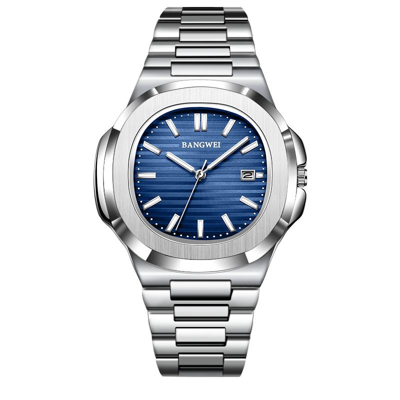 2024 Новые роскошные мужские кварцевые часы 30M Водонепроницаемые автоматические часы с датой из нержавеющей стали Спортивные часы для мужчин Часы