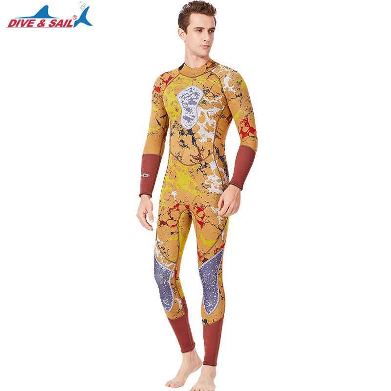 3mm Full-Body Neoprene Wetsuit Men Women Camo Diving Surfing Snorkeling Water Sports Thermal Protection