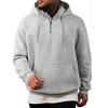 Men's Casual Solid-color Hooded Long-sleeved Pocket Sweatshirt , Men's Fleece And Thickened Warm Semi-zippered Sweatshirt Jacket