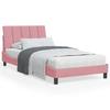VidaXL Bed with Mattress Pink 100x200 Cm Velvet 3208585