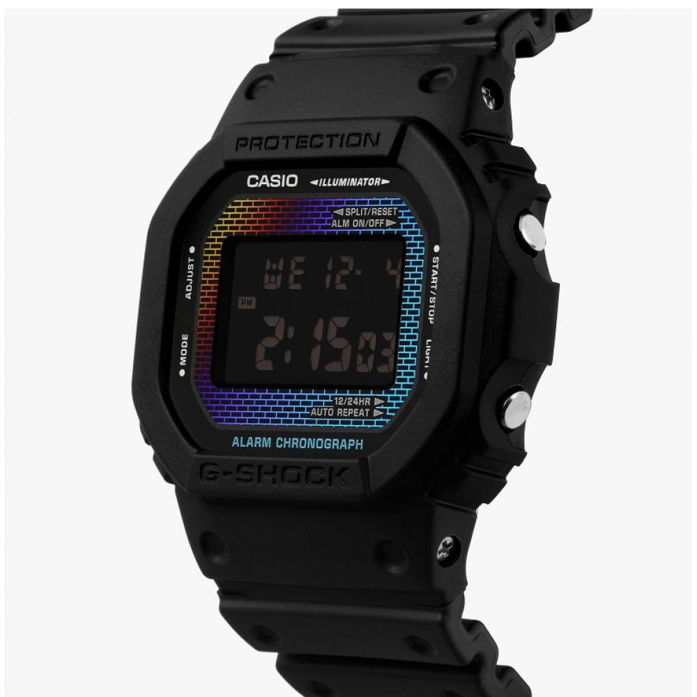 G Shock DW 5600RW 1DR DW 5600RW 1 5600 SerieS DIGITAL SQUARE SPORTS Soldier Rainbow Мужские часы из искусственной кожи