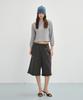 CITTA Waffle Semi Crop T-Shirt_Ctt3003(Grey)