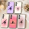 Чехол для телефона GYM Girl Gymnastic для Samsung Galaxy A73,A72,A71,A70,A53,A52,A51, Мягкий силиконовый черный чехол