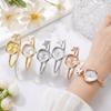 Mother of Pearl Dial Open Cuff Wristwatch Butterfly Motif Jewelry Bracelet Watch  Women