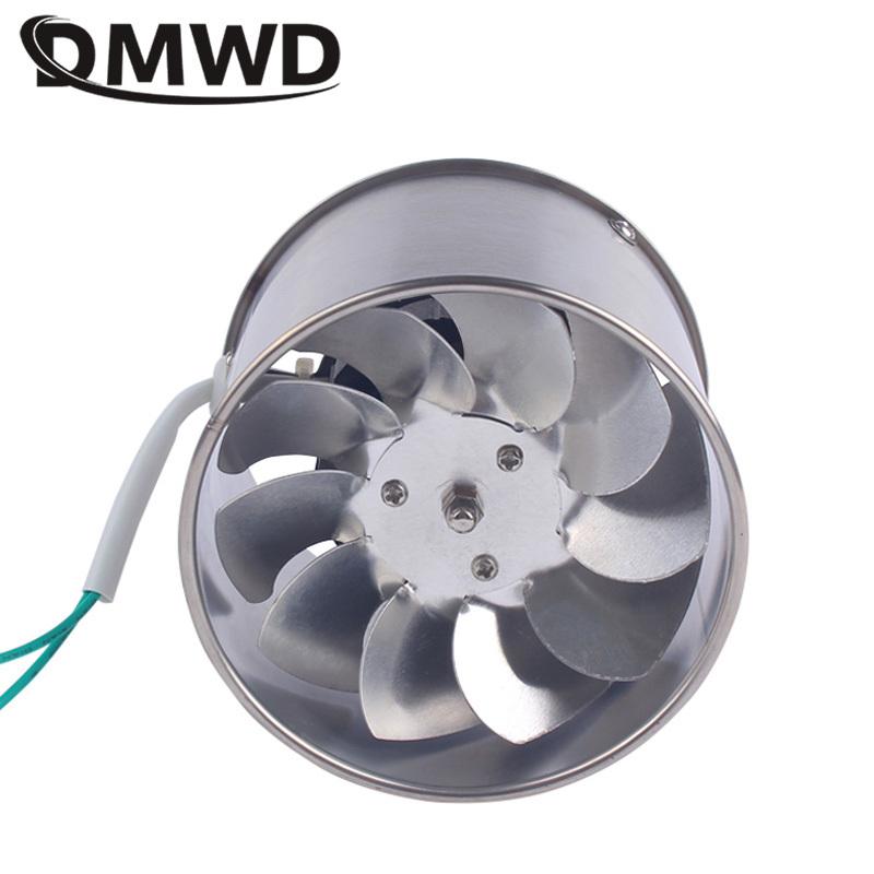 DMWD 4 inch Stainless Steel Ventilation Fan Bathroom Exhaust Fan Kitchen Range Hood Air Extractor Toilet Ventilator Remove odor