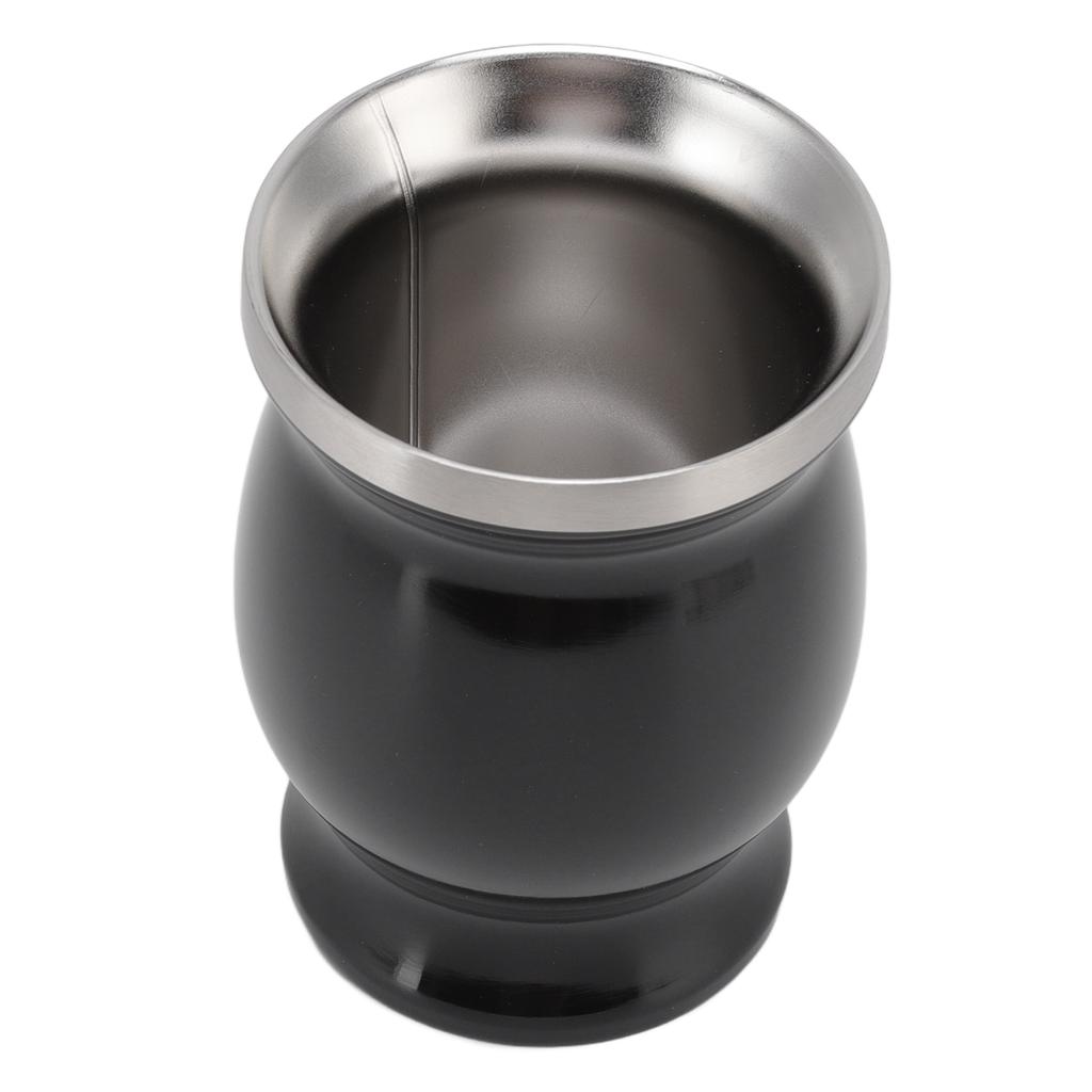 230ml Natural Gourd Tea Cup Set Black Traditional Water Cup Double Walled Tea Cup for Coffee Drinking