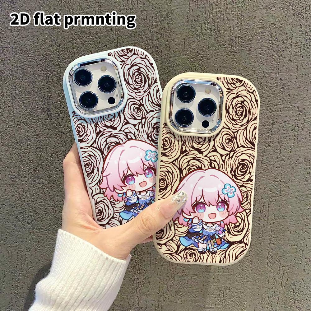 Phone case: 2D flat design suitable for iPhone 18 17 16 15 14 13 Pro protective case, couple style, smiling happily, Christmas and Halloween gifts