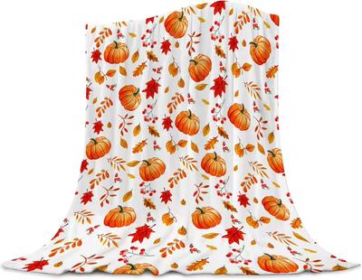 1pc Halloween X-mas Blanket for Couch Soft Cozy Throw Gift Pumpkin Ghost Snowman Flannel Blankets Festival Gifts Four Season Use