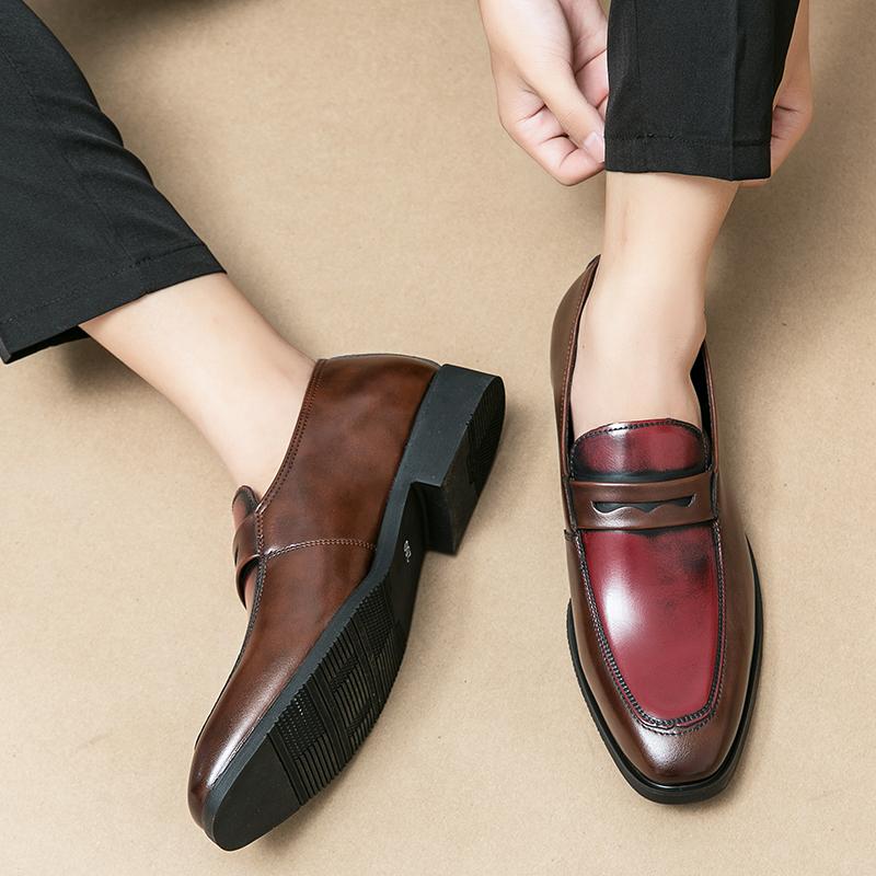 Fashion Man Shiny Loafers Men Wedding Party Casual Dress Shoes PU Leather Elegant Original Boat Shoes Men Flats Plus Size 38-48