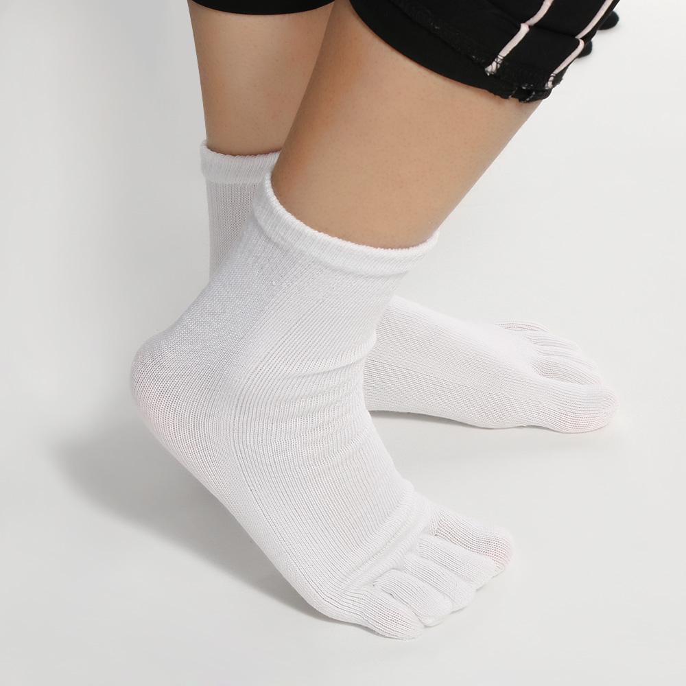 Soft Unisex Women Men Cotton Sports Five Finger Toe Socks