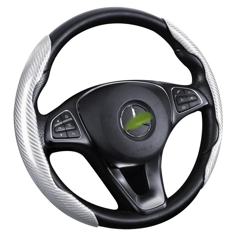 Чехол на руль из углеродного волокна для MITSUBISHI Outlander ASX Eclipse Lancer Pajero Sport Zinger Автомобильные аксессуары