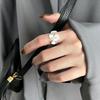 Нишевое Кольцо-Кольцо Волна Минималистичное Открытое Кольцо для Пальца, Одобренное Блогерами Стильное Уникальное Дизайнерское Заявление Украшение для Женщин