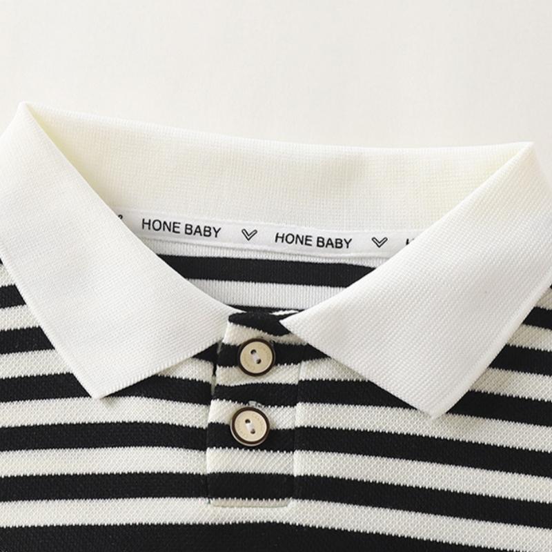 Boys Polo Shirts Autumn Winter Tops for Kids Long Sleeve Children T-shirts Stripe Girls Blouse Baby Tees Toddler Outfits