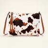Небольшие сумки через плечо с коровьим узором для женщин из искусственной кожи с текстурой, классическая универсальная модная сумка через плечо