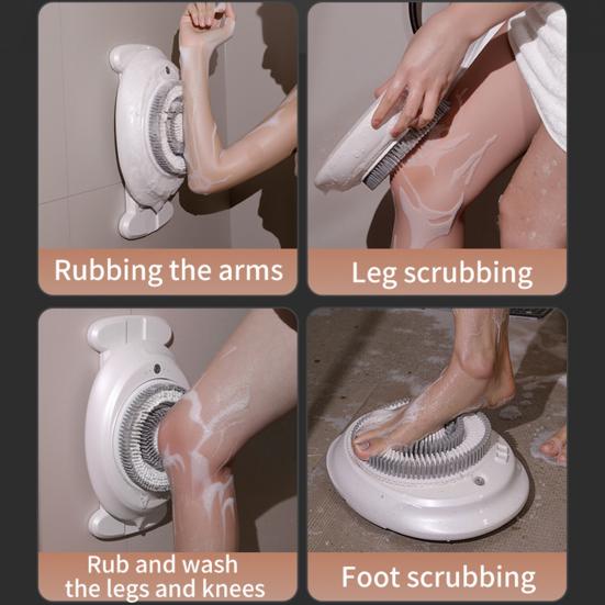 Автоматическая щетка для спины Электрический эксфолиатор и массажер для тела Настенная водонепроницаемая душевая щетка для глубокой очистки