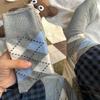 Носки Осенний Цвет Ромб Ретро Средней Длины Трендовые Корейские Колледж Простой Стиль Носки для Наслаивания