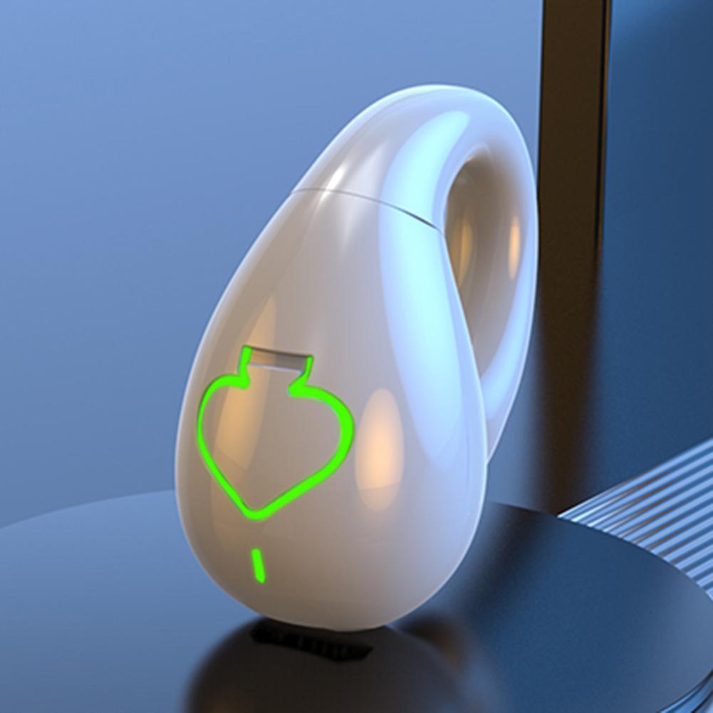 - Einzelner Ohrclip-Kopfhörer Bluetooth-kompatibler 5.3-Funkkopfhörer (weiß)