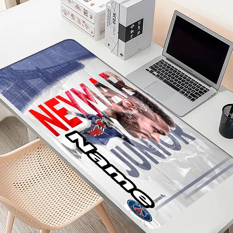 Custom Name Personalized Neymar Jr Pattern Mousepad, Laptop PC Desk Mat, Decorative Desk Mat for Home Keyboard Pad Gift