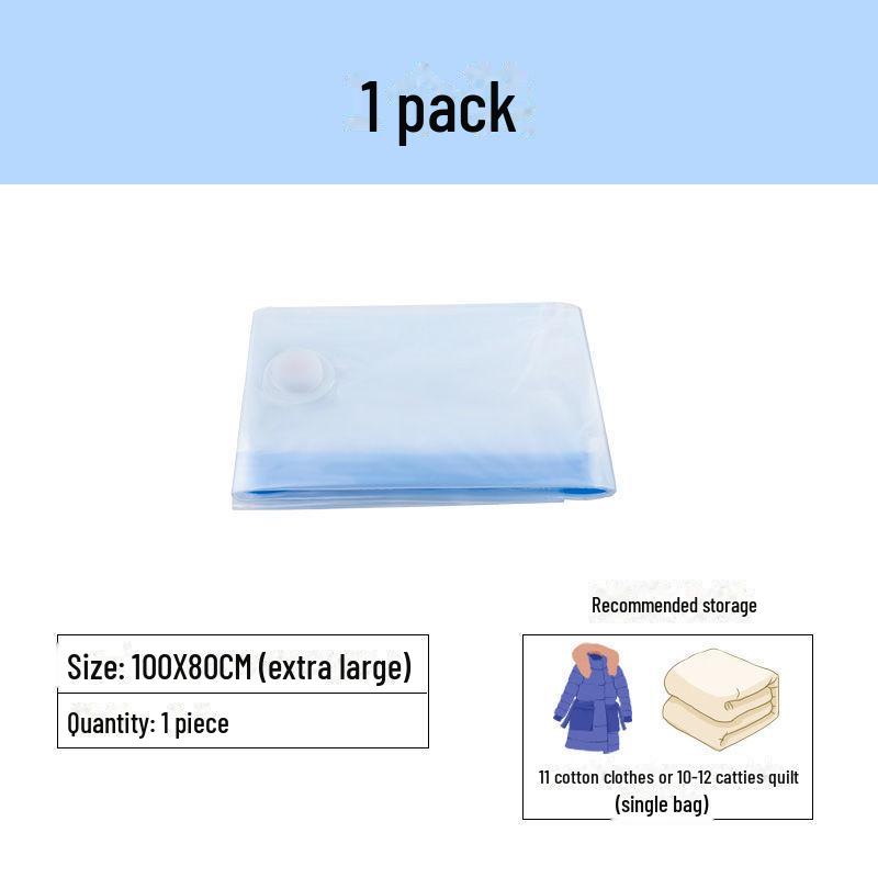 Large Transparent Vacuum Compression Quilt and Clothing Storage Bag