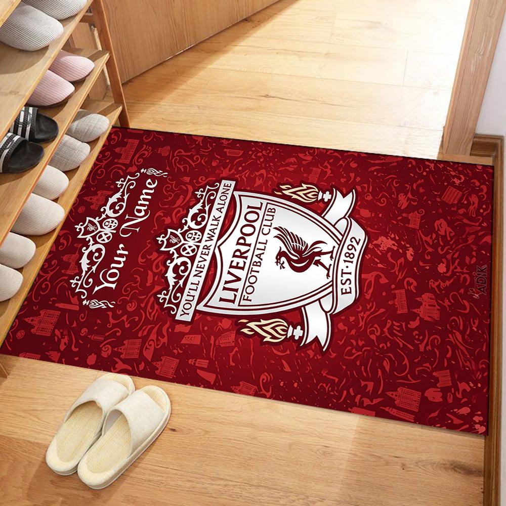 Liverpool Fc Customizable Name Carpet Suitable For Entryway Foyer Bedrooms Decorate Room Antislip Carpet Office Home Decor Spiritual Gift