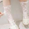 Solid Color Baby Girls Socks Cute White Lace Infant Knee High Socks Summer Breathable Newborn Girls Long Socks