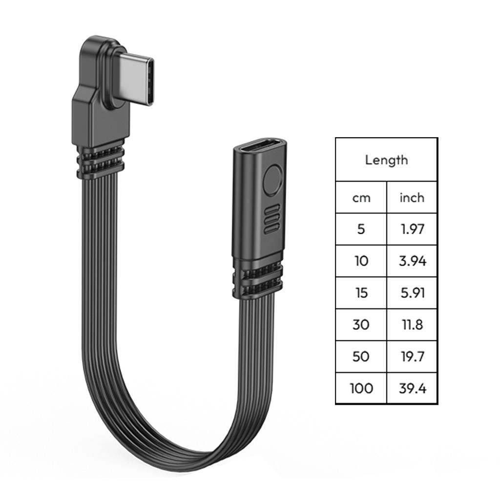 5-100cm Type C To Type C Converter Adapter Cable Power Charging Wire Support 45W Fast Charging & 480Mbps Data Transfer