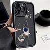 Чехол для телефона с астронавтами в космосе iPhone 15 Pro Max 11 12 13 16 14 Plus Силиконовый противоударный чехол Защитная оболочка для объектива