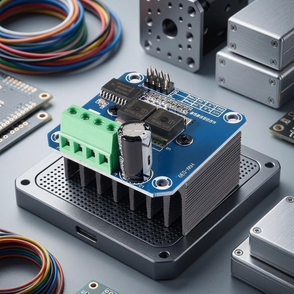Высокотоковый драйвер двигателя BTS7960B 43A, модуль H-моста с защитой от перегрузки по току, перегрева и короткого замыкания