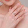 Authentic 925 Sterling Silver Sparkling Clear CZ Cross Ring For Women Simple Design Ring Fine Jewerlry Gift Accessories