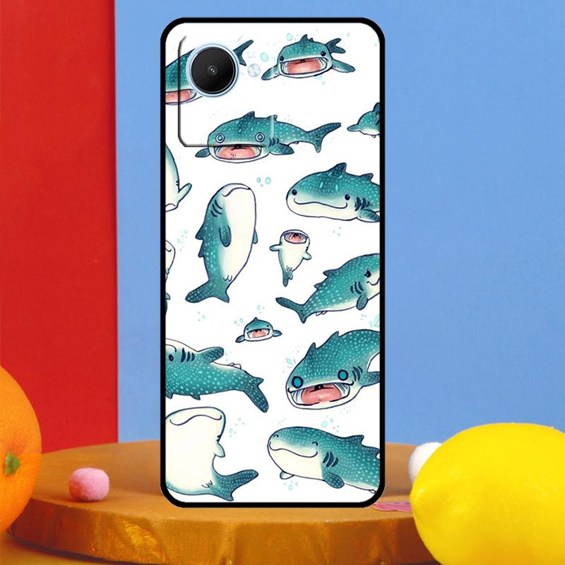 Чехлы с китовыми акулами для Realme 15 Pro 10 11 12 13 14 Pro Plus GT6 GT7 C61 C67 C63 C71 C55 C51 C65 C53 C75
