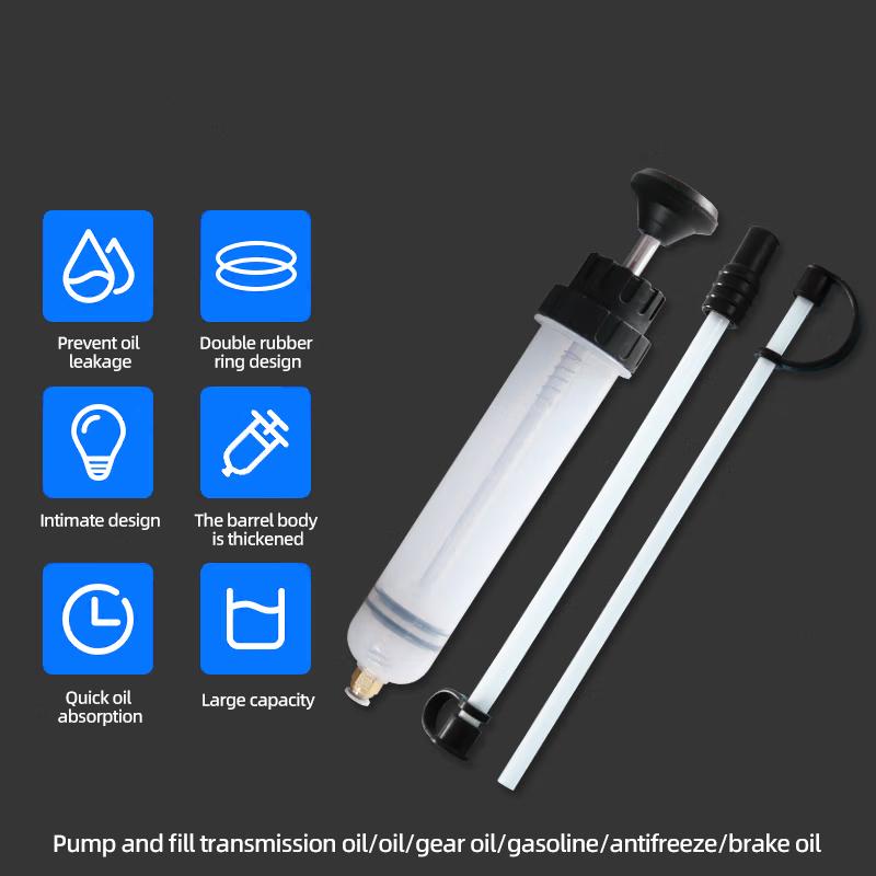 Large Syringe Oil Extractor and Injector for Car Engine Oil Brake Fluid Change Professional Suction Pump Tool Kit