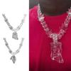 Unique Hiphop Pendant Necklace Unisex Religious Jewelry Adjustable Acrylic Chain Necklace Suitable for Men and Women