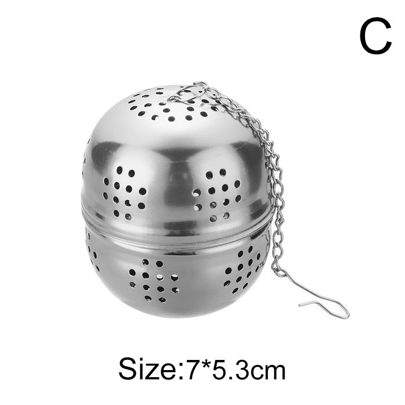 1PC Seasoning Ball Ball Shape Stainless Steel Tea Infuser SpiceBall With Rope Chain
