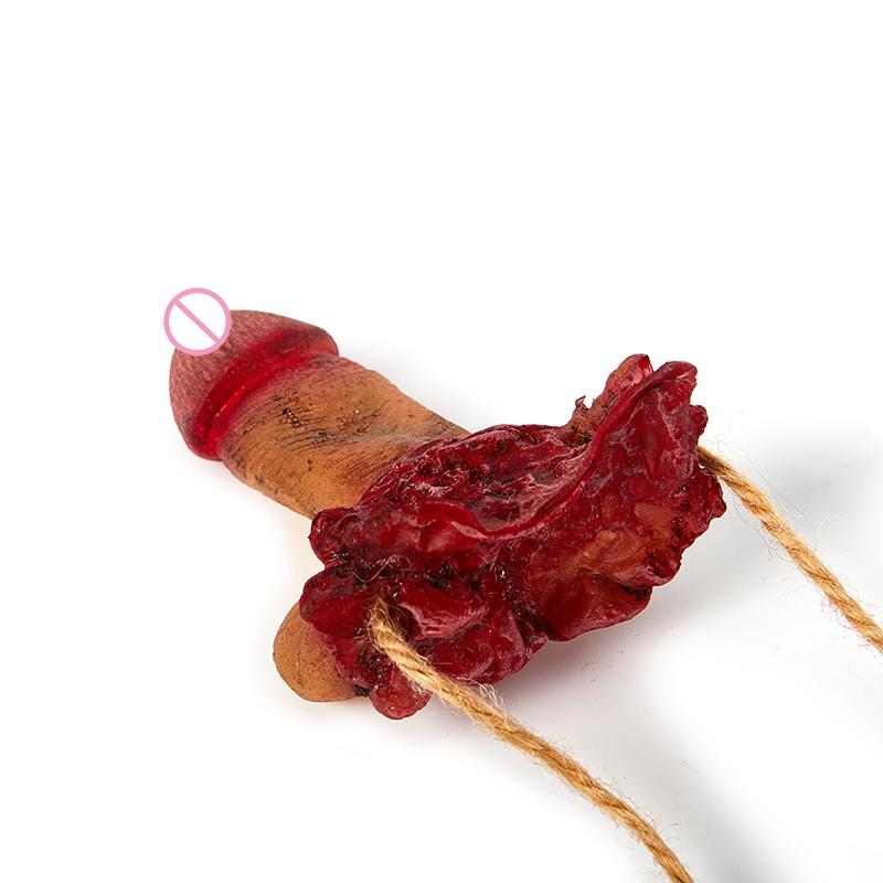 Severed Bloody Fake Scary Penis Cock Dick Halloween Scary Bloody Broken Body Parts Party Ornament Horror Props Organ Decor