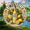 D Flat Limoncello State Italiana Лимонный Ликер Круглая Металлическая Банка Знак Ретро Итальянская Тематика Настенный Декор Винтажный Потертый Bot