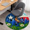 1 шт. Флаг Техаса Синяя птица Круглый коврик для стула офисный Ковер для зоны - Нескользящий, Напольный коврик для офиса, спальни, Идеальный подарок для декора дома c0112117